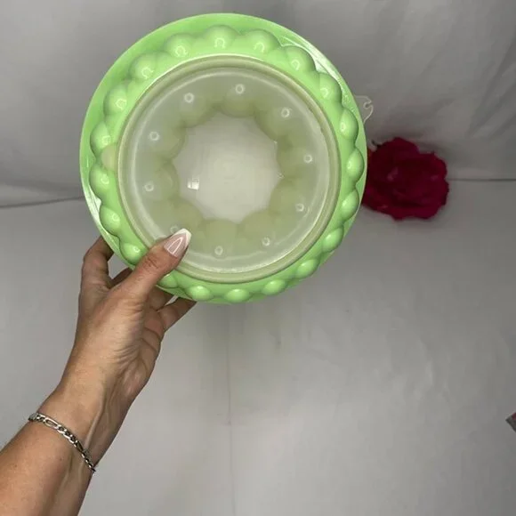 Vintage Tupperware Jello Mold 3 Piece Set Lime Green - Picture 6 of 7